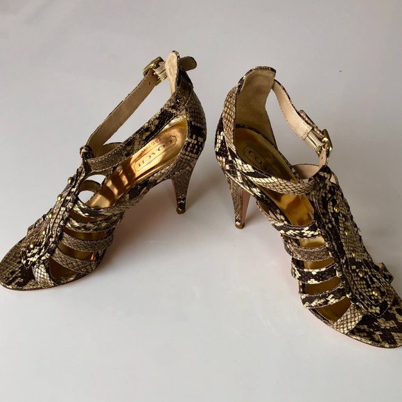 Snakeskin Coach High Heels - size 8 - Picture 1 of 1